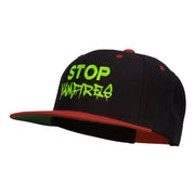 Halloween Stop Vampires Embroidered Snapback Cap