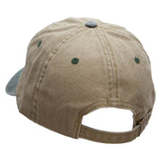 8 Ball Pool Embroidered Pigment Dyed Wash Cap - Khaki-Green OSFM