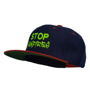 Halloween Stop Vampires Embroidered Snapback Cap