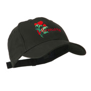 USA State Vermont Red Clover Embroidery Cap