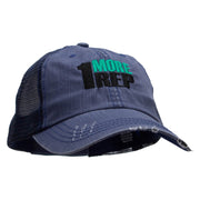 1 More Rep Embroidered Low Profile Special Cotton Mesh Cap - Navy OSFM