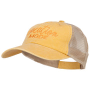 Vacation Mode Embroidered Washed Twill Trucker Cap