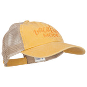 Vacation Mode Embroidered Washed Twill Trucker Cap