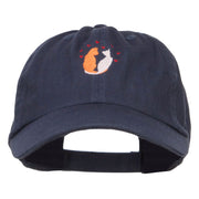 Love Cats Heart Embroidered Low Cap