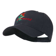 USA State Vermont Red Clover Embroidery Cap