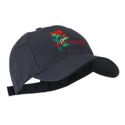 USA State Vermont Red Clover Embroidery Cap