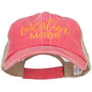 Vacation Mode Embroidered Washed Twill Trucker Cap