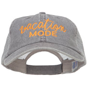 Vacation Mode Embroidered Washed Twill Trucker Cap