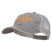 Vacation Mode Embroidered Washed Twill Trucker Cap