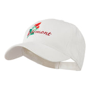 USA State Vermont Red Clover Embroidery Cap