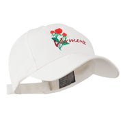 USA State Vermont Red Clover Embroidery Cap