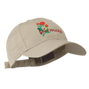 USA State Vermont Red Clover Embroidery Cap