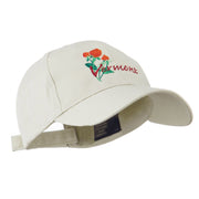 USA State Vermont Red Clover Embroidery Cap