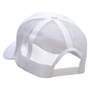 Golf Clubs Embroidered Solid Cotton Prostyle Twill Mesh Cap - White OSFM