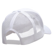 Golf Clubs Embroidered Solid Cotton Prostyle Twill Mesh Cap - White OSFM