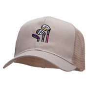 Golf Clubs Embroidered Solid Cotton Prostyle Twill Mesh Cap - Khaki OSFM