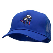 Golf Clubs Embroidered Solid Cotton Prostyle Twill Mesh Cap - Royal OSFM