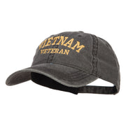 Vietnam Veteran Embroidered Washed Cap