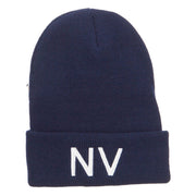 Nevada State NV Embroidered Cuff Beanie