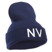 Nevada State NV Embroidered Cuff Beanie