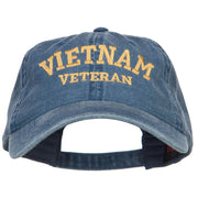 Vietnam Veteran Embroidered Washed Cap