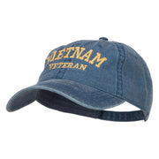 Vietnam Veteran Embroidered Washed Cap