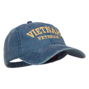 Vietnam Veteran Embroidered Washed Cap