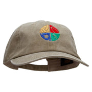 4 Sports Embroidered Unstructured Pigment Dyed Cotton Cap - Khaki OSFM