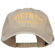 Vietnam Veteran Embroidered Washed Cap