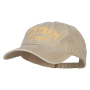 Vietnam Veteran Embroidered Washed Cap