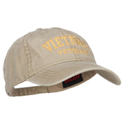 Vietnam Veteran Embroidered Washed Cap