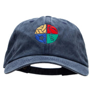 4 Sports Embroidered Unstructured Pigment Dyed Cotton Cap - Navy OSFM