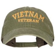 Vietnam Veteran Embroidered Washed Cap