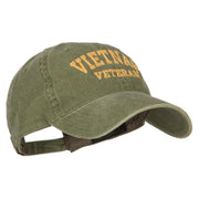 Vietnam Veteran Embroidered Washed Cap