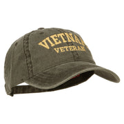 Vietnam Veteran Embroidered Washed Cap