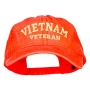 Vietnam Veteran Embroidered Washed Cap