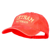 Vietnam Veteran Embroidered Washed Cap