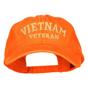 Vietnam Veteran Embroidered Washed Cap