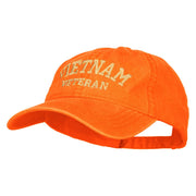 Vietnam Veteran Embroidered Washed Cap