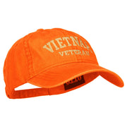 Vietnam Veteran Embroidered Washed Cap