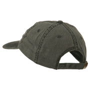 Vermont State Map Embroidered Washed Cotton Cap