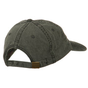 Vermont State Map Embroidered Washed Cotton Cap