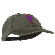 Vermont State Map Embroidered Washed Cotton Cap