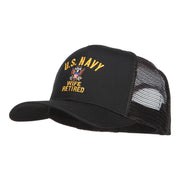 U.S. Navy Wife Retired Embroidered Mesh Cap