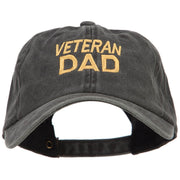 Veteran Dad Embroidered Washed Cotton Twill Cap