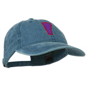 Vermont State Map Embroidered Washed Cotton Cap