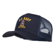 U.S. Navy Wife Retired Embroidered Mesh Cap