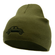 Classic VW Beetle Embroidered 8 Inch Knitted Short Beanie