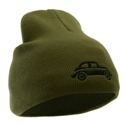 Classic VW Beetle Embroidered 8 Inch Knitted Short Beanie