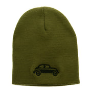 Classic VW Beetle Embroidered 8 Inch Knitted Short Beanie